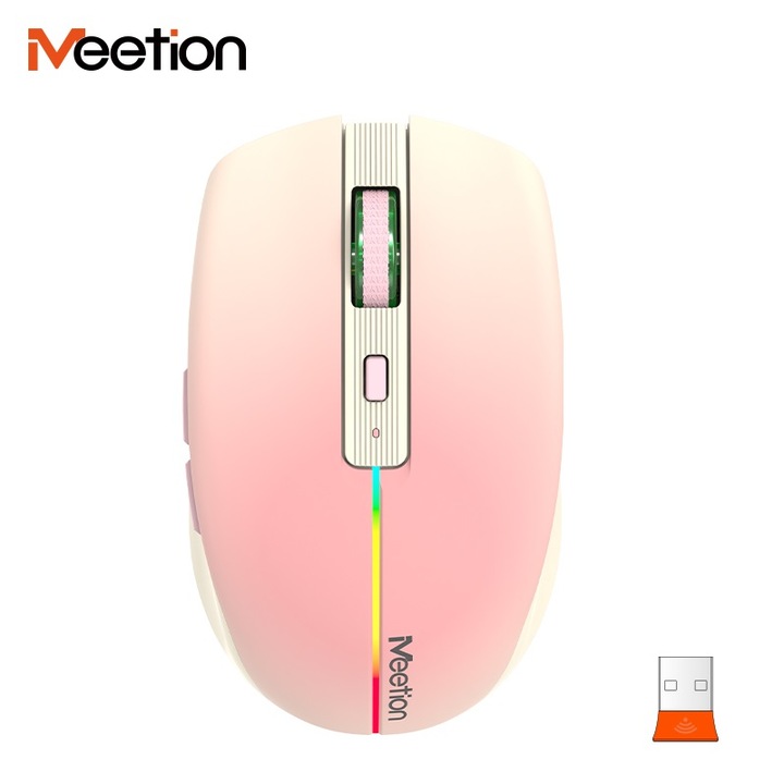 Meetion BTM002 Vezeték Nélküli Bluetooth Egér - Pink