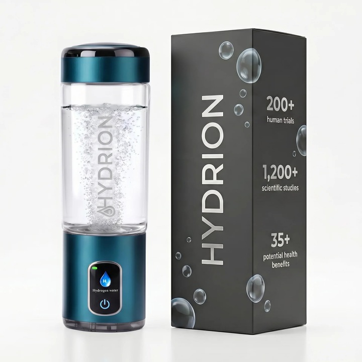 Hydrion Pulse Sticla Apa Hidrogenata Premium 8000 PPB, Portabila, SPE/PEM, Beneficii Multiple
