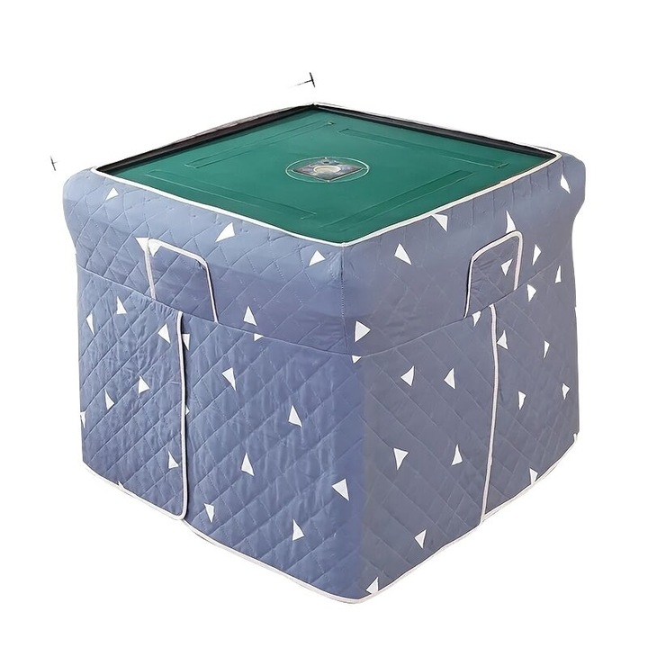 Huzat/védő Mahjong asztalhoz, vastag, tűzálló, hőálló poliészterből, kék/fehér, 1 db