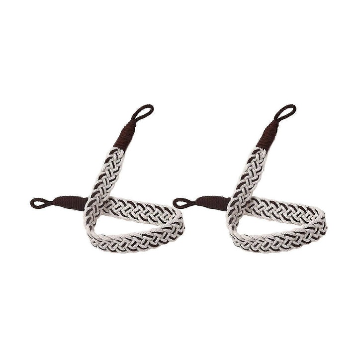 2 darabos szett, kézzel készített, fonott poliészter-pamut függönytartók, 65 cm, többszínű