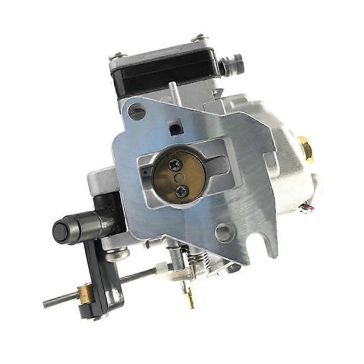 Carburator motor outboard, carburator marin 6E7-14301/6E8-14301, pentru 2 timpi 9.9HP/15HP, compatibil cu 6E8-14301-00/684-14301-03, metal, argintiu, 1 buc