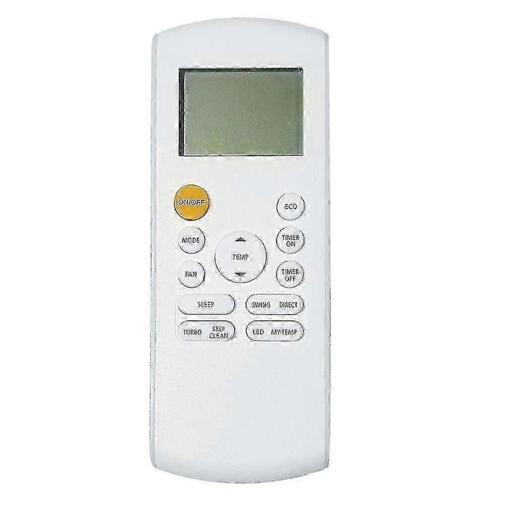 Távirányító kompatibilis légkondicionálóhoz RG57A7/BGEF, RG57A6/BGEFU1, CR166-RG57A6EU-6, 2 x AAA elemmel működik, műanyag, fehér, 1 db