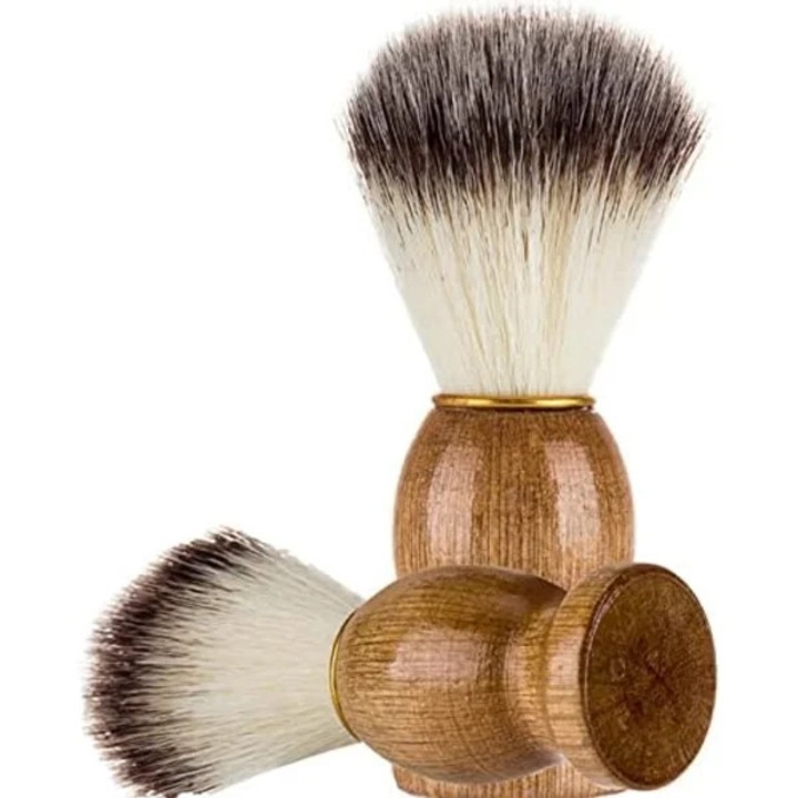Четка за бръснене, естествен косъм, дървена дръжка, 11x3.5см