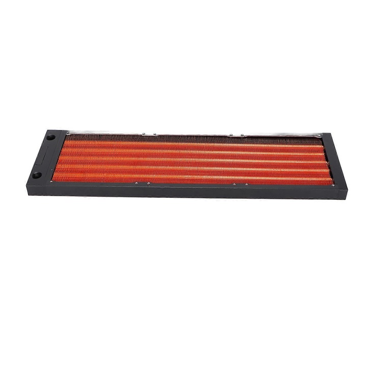 Cooler lichid CPU 360mm negru galben cupru aluminiu multiple conducte