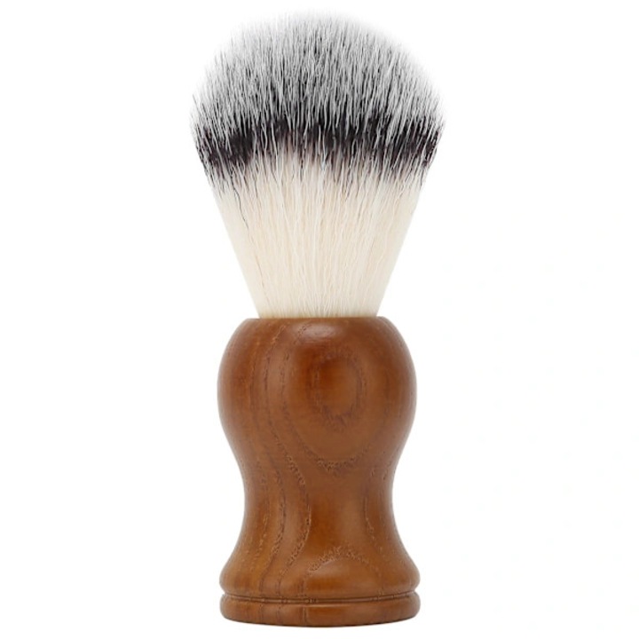 Pensula de barbierit / perie de ras, maner din lemn compozit, profesionala, creste volumul spumei si distribuie uniform, curata reziduuri, Multicolor, 1 buc