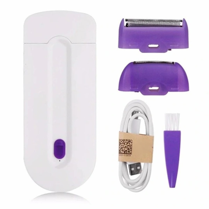 Epilator reincarcabil cu LED si lame interschimbabile, compact, rezistent la apa