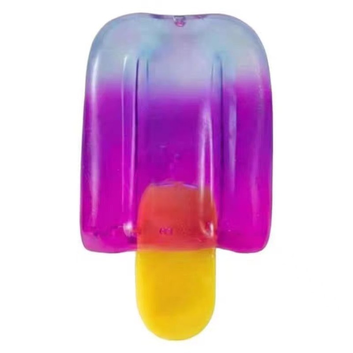NEEDOH stresszoldó squishy játék Átlátszó, színátmenetes jégkrém, szagtalan TPR anyag, lassú visszatérés, fényes felület, hordozható, Többszínű, 1 db