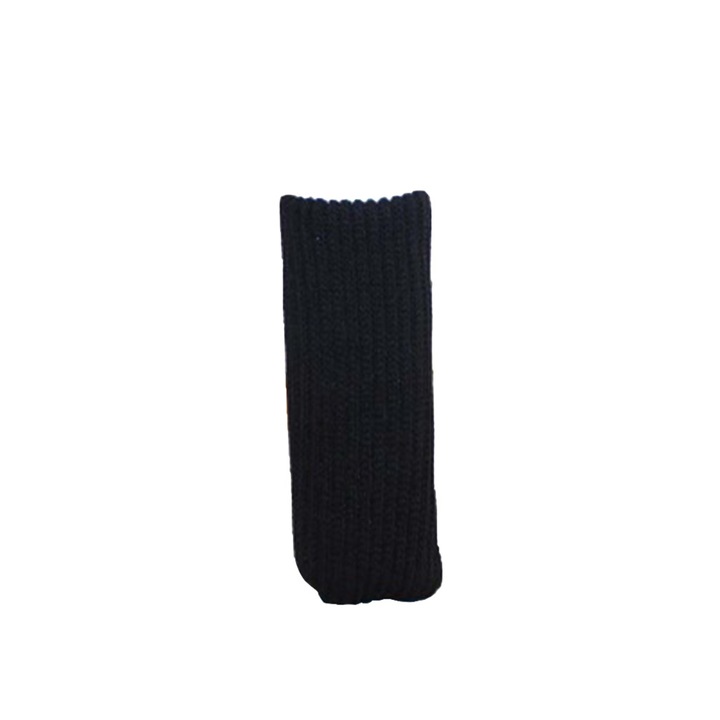 Protectie picioare scaun, husa elastica din poliester, antizgomot, universala, durabila, usor de curatat, Negru