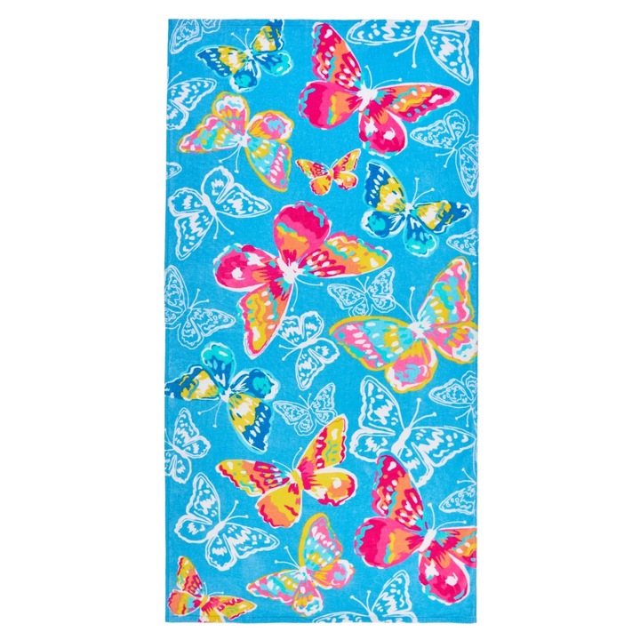 Prosop de plajă H Hotel Supplier BUTTERFLY, bumbac 100%, 76x152cm, 350g/m²
