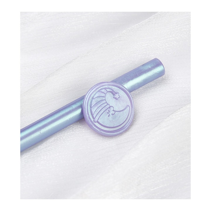 Autocolante pentru sigilii de ceara elegante, set, alb, 5x5cm