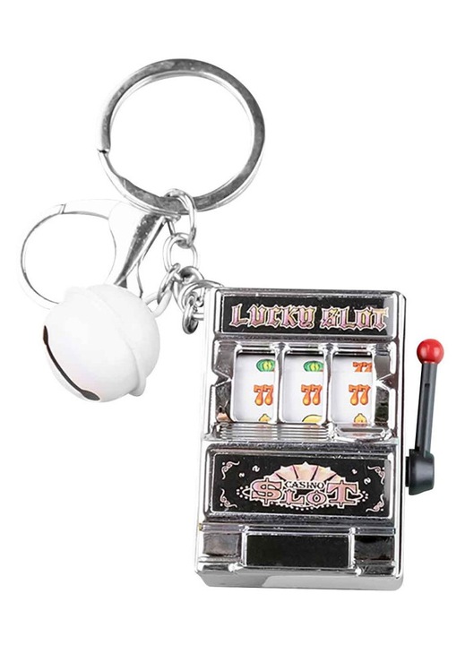 Kulcstartó / kulcstartó ABS műanyagból, funkcionális miniatűr karral, Lucky Slot, Többszínű