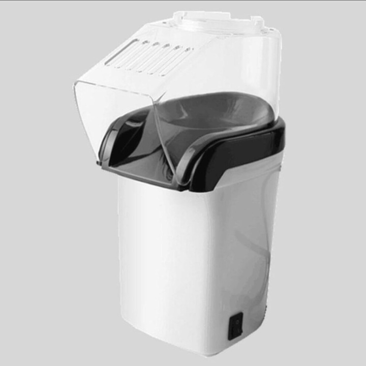 Masina de popcorn / aparat de popcorn PM1200, cu aer cald, 1200 W, cu topitor de unt inclus, alb, 1 buc
