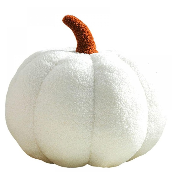 Halloween díszpárna, puha narancssárga tök