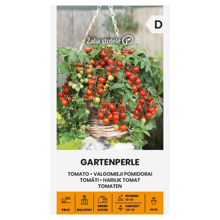 Tomate Gartenperle, Žalia Stotelė, seminte, plic, 0.1 grame