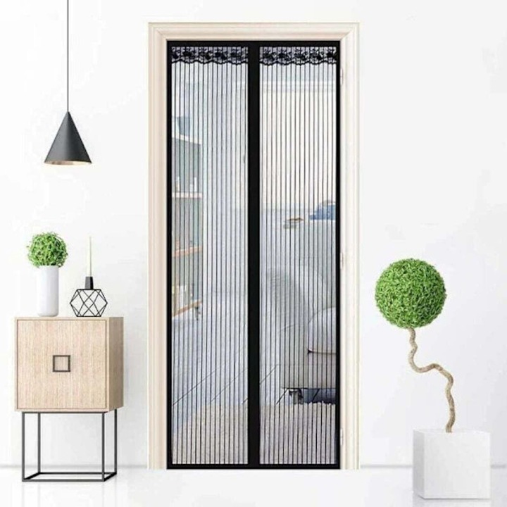 Plasa magnetica usa anti-tantari, 90x210cm, set complet, negru