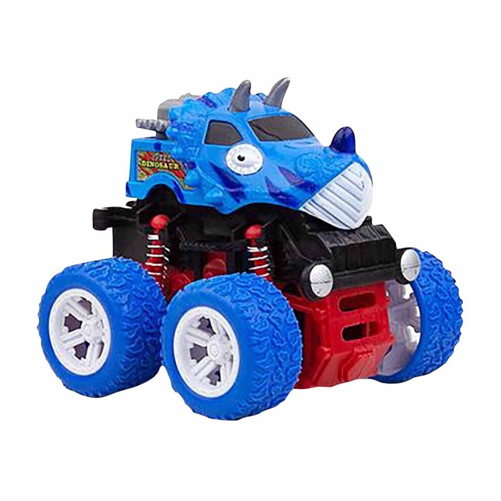 Dinoszaurusz teherautó játék 4x4 súrlódásos többszínű 8cm