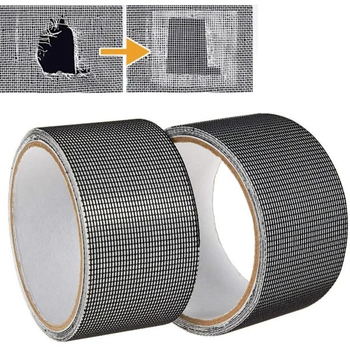Banda reparare plase tantari 5x200cm set 2 buc fibra sticla adeziva rezistenta