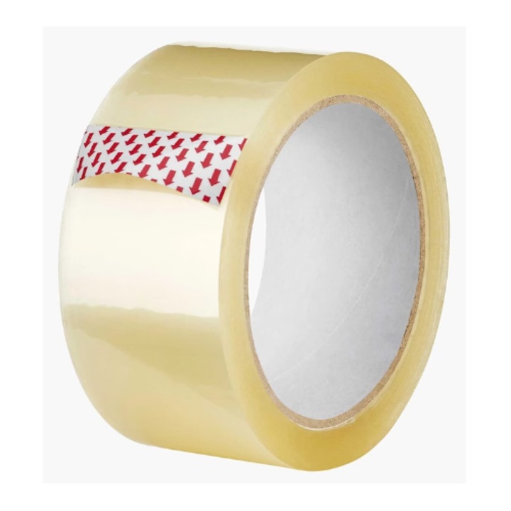 Set 6 x Banda adeziva de tip scotch, transparenta, solvent, 48mm x 60M - ambalare sigura