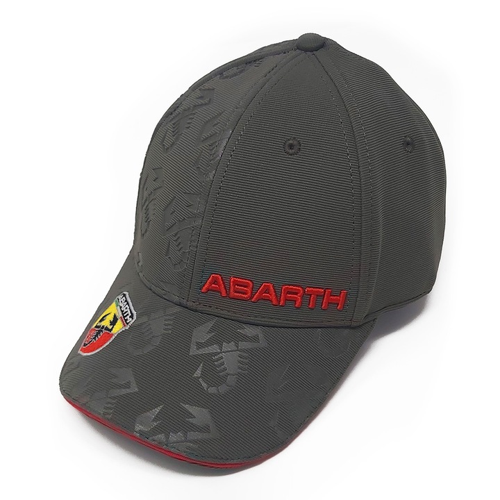 Abarth szürke-zöld sapka ívelt napellenzővel