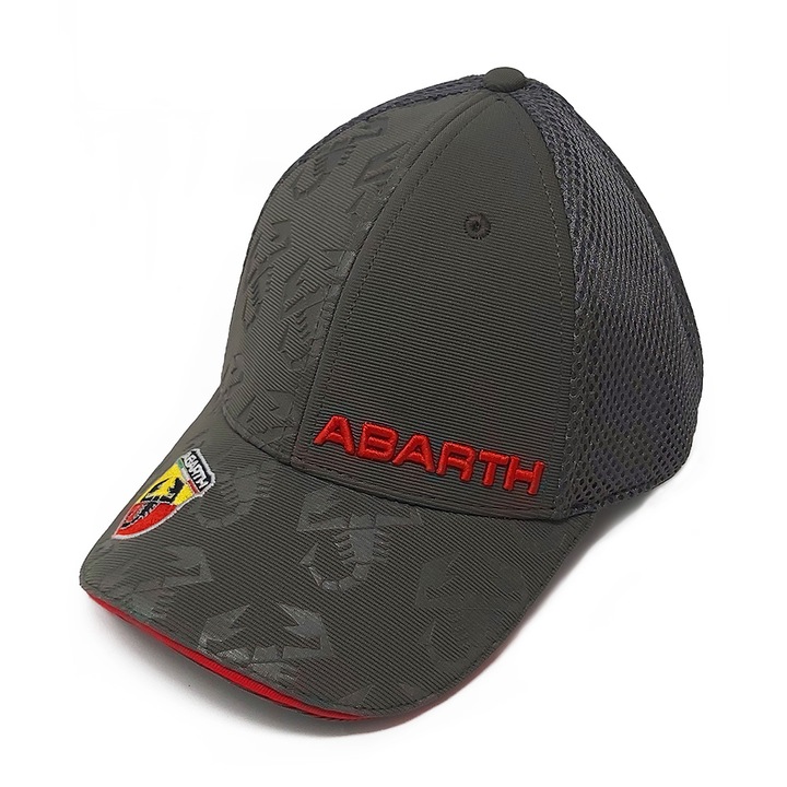 Abarth szürke-zöld sapka ívelt napellenzővel, nyári