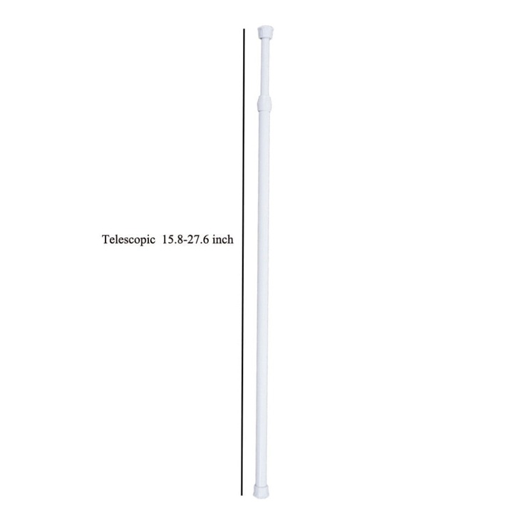 Bara perdea extensibila reglabila 40x70cm alb