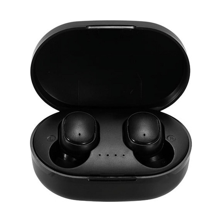 Macaron vezeték nélküli sport in-ear fülhallgató, Bluetooth 10 m, zajcsökkentés és hívások, NFC, hangvezérlés, 4-8 óra üzemidő, IPX5, Fekete, 1 pár