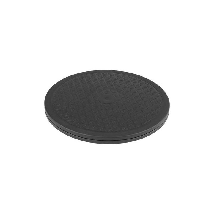 360 fokban forgatható tartó, fekete, 25x1.9cm, 50kg teherbírás