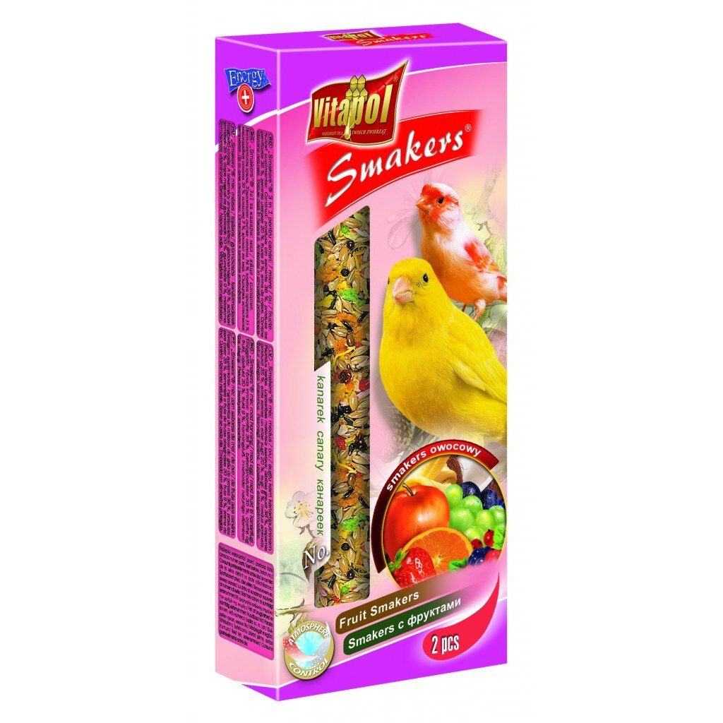 Batoane Vitapol cu fructe pentru canari, 60 g