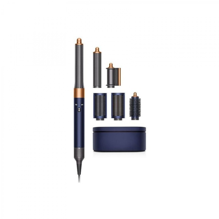 Ondulator Multistyler Aparatul de coafat si uscatorul dysonn Airwrap Complete Long HS05 Albastru de Prusia/Cupru 1300W Potrivit pentru parul lung si cret