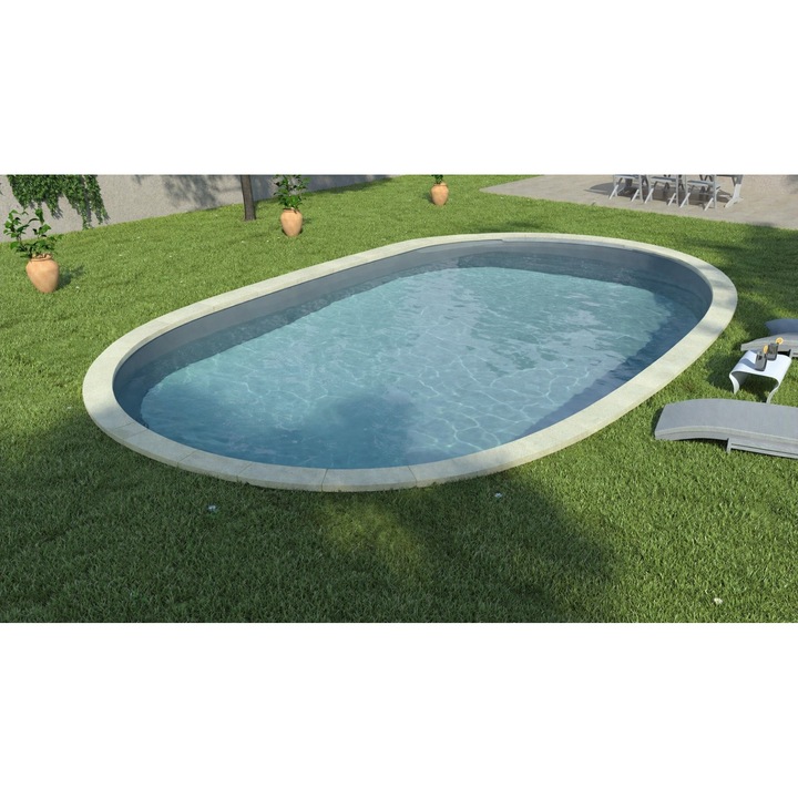 Piscina otel Ardesia Light 800x416x150 cm