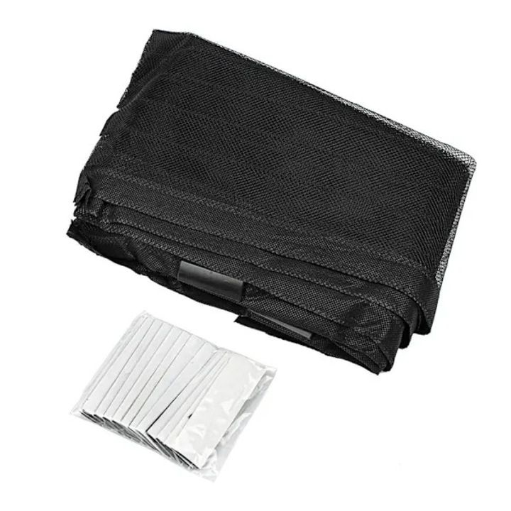 Plasa usa cu magnet, negru, 49.5x209cm, usor textil