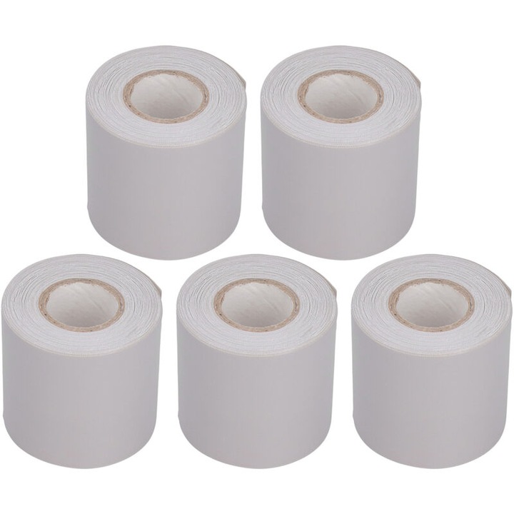 5 darabos készlet, Védőszalag légkondicionáló tömlőhöz, PVC, olajálló és égésgátló, Szürke, 6 cm