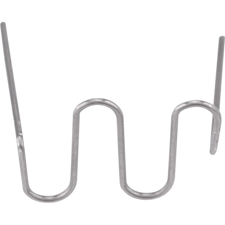 100 db műanyag hegesztő kapocs készlet, rozsdamentes acél, 0.6mm, ezüst, M S val