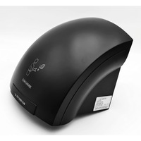 Uscator de maini automat cu senzor infrarosu Airventos SRL2100H, 1800W, aer cald, montaj pe perete, plastic ABS negru mat viteza aer 16 m/s, uscare in 12 secunde, pentru hotel / birou / spatii comerciale