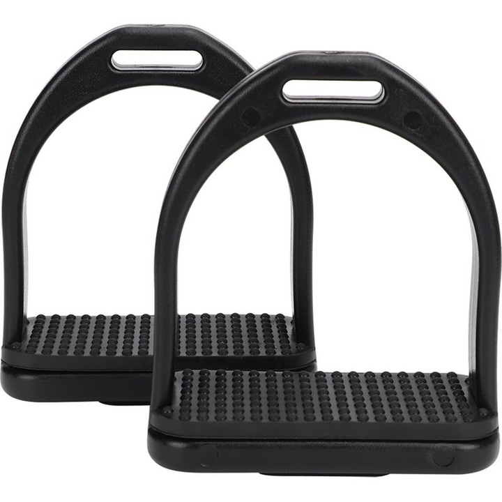 Set 2 scarite cai, plastic rezistent, negru, 9.6x9x4cm si 11.8x11x4cm