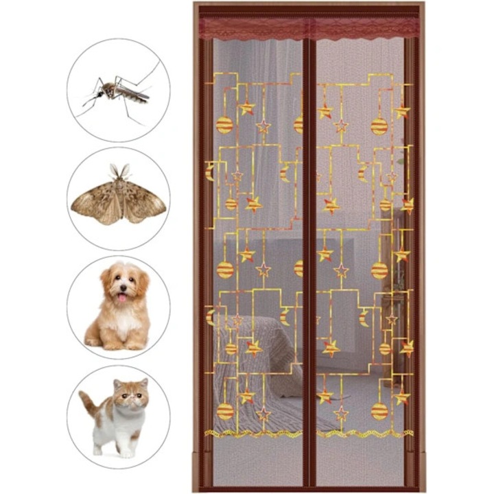 Plasa magnetica pentru usa, 80x200cm, deschidere laterala, rezistenta, neagra