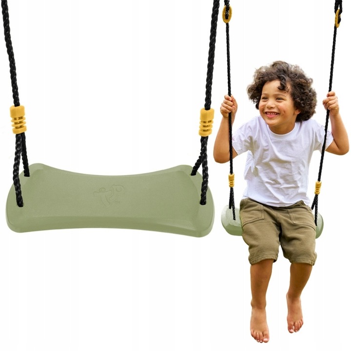 Set Hinta Ergonomikus Ülőkével, Tp Toys, Klasszikus, Kényelmes Ergonomikus Ülőke, Biztonságos Csúszásmentes Felület, Időjárásálló Anyagok, Univerzális Illeszkedés Szerkezetekhez, 43x18.5x250 cm, Zöld