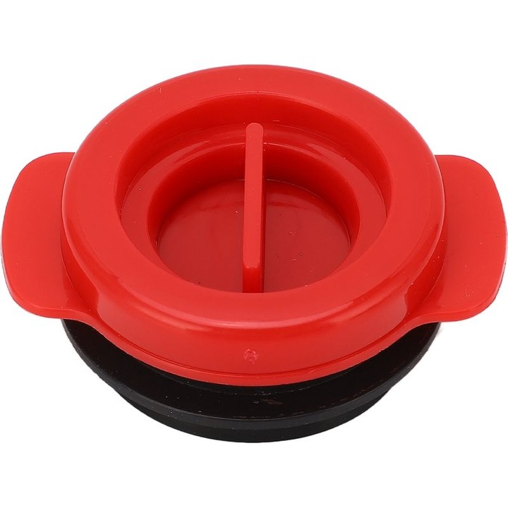 Capac/dop pompa de ulei OE 55589549, 646125, din ABS si cauciuc, etansare rezistenta, montaj usor, pentru Vauxhall Astra J, Cascada, Insignia, Zafira C, rosu/negru, 1 set (capac + garnitura)