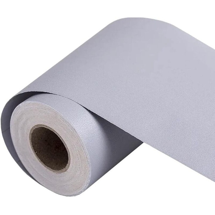 Világosszürke tapéta szegély 10x500cm öntapadós vízálló PVC