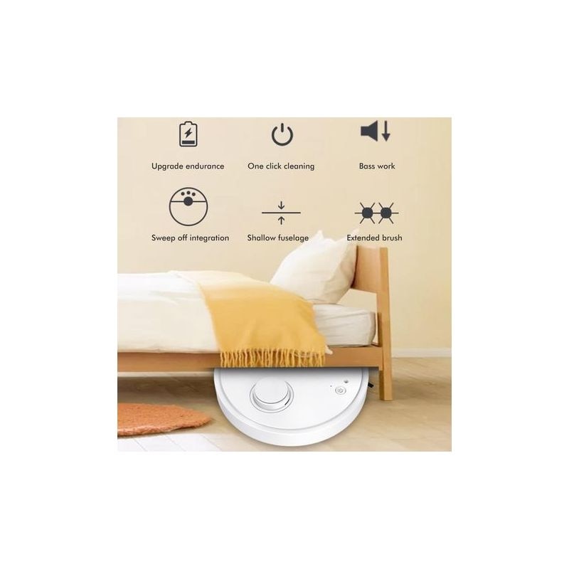 Aspirator robot 3-in-1, robot de curatare, aspirare, maturare si mop, putere de suctiune 1500 Pa, zgomot redus sub 55 dB, autonomie aprox. 70 min, rezervor 200 ml, Multicolor, 1 buc
