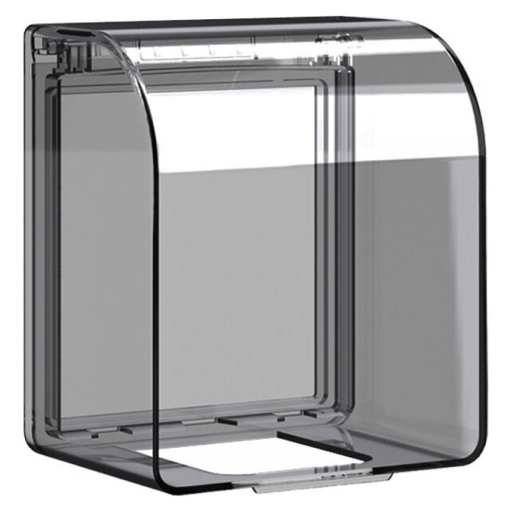 Capac prize impermeabil plastic transparent negru 10x10cm