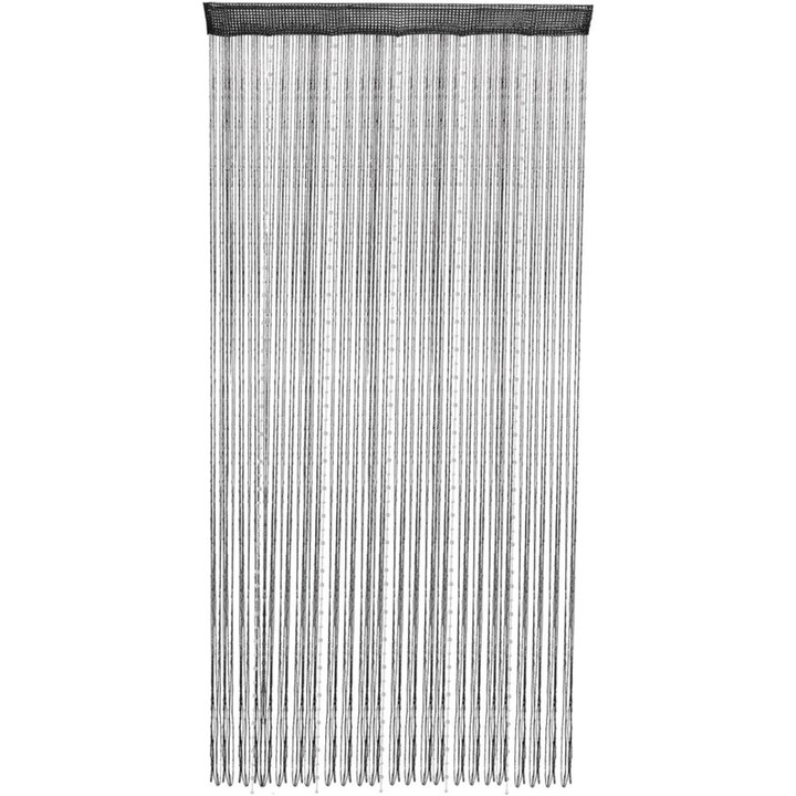 Perdea cu margele cristal, 200x99cm, argintiu
