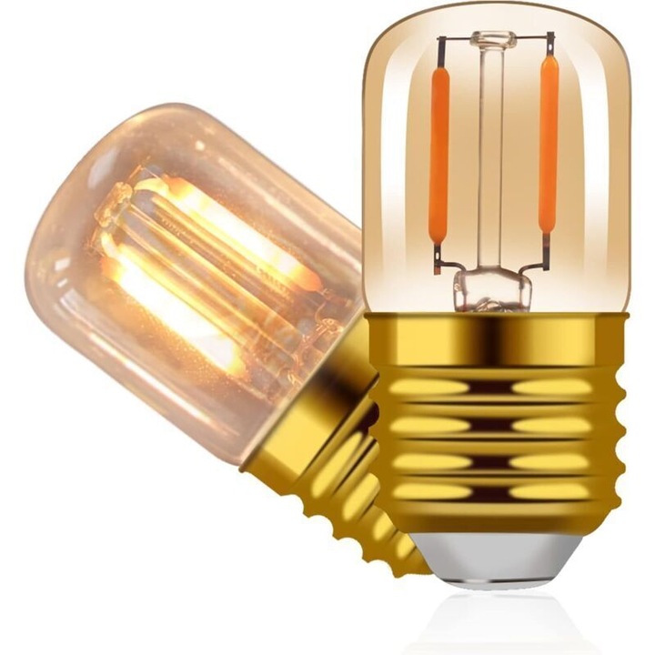 LED винтидж крушка E26 T28, 2200K, 1W, комплект 2 бр., топло бяло