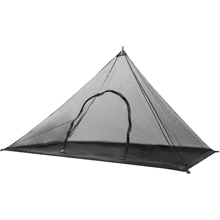 Cort plasa anti-tantari pentru pat de camping, plasa de protectie, din poliester 100%, usor si compact, cu husa de transport si 4 tarusi metalici, cu fermoar, verde militar, 200 x 85 x 115 cm