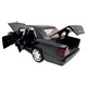 Mercedes-Benz E500 AMG W124 fekete modellautó 1:28 fém replika fényekkel és hangokkal, működő ajtók, motorháztető, csomagtartó