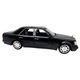 Mercedes-Benz E500 AMG W124 fekete modellautó 1:28 fém replika fényekkel és hangokkal, működő ajtók, motorháztető, csomagtartó