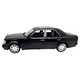 Mercedes-Benz E500 AMG W124 fekete modellautó 1:28 fém replika fényekkel és hangokkal, működő ajtók, motorháztető, csomagtartó