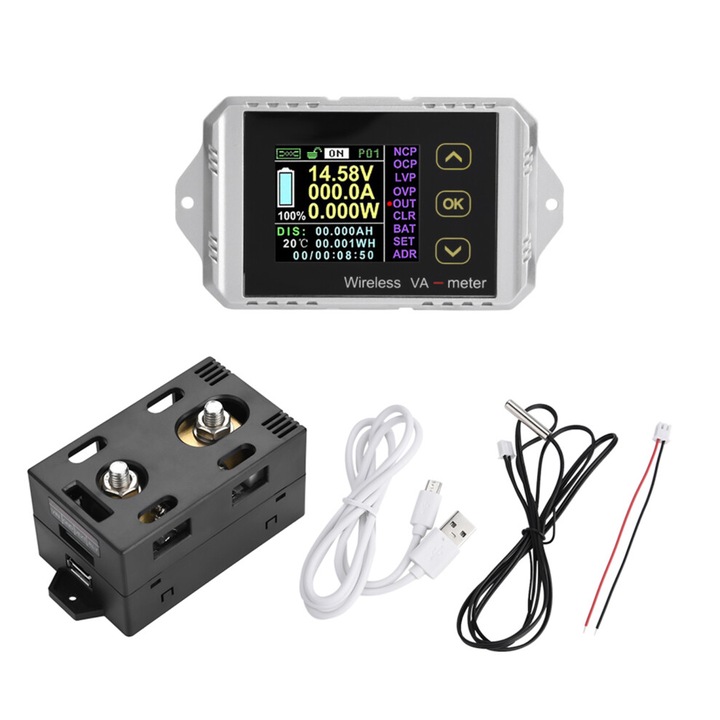 Multifunctional Voltmetru Ampermetru DC wireless 0-300A 0-400V LCD
