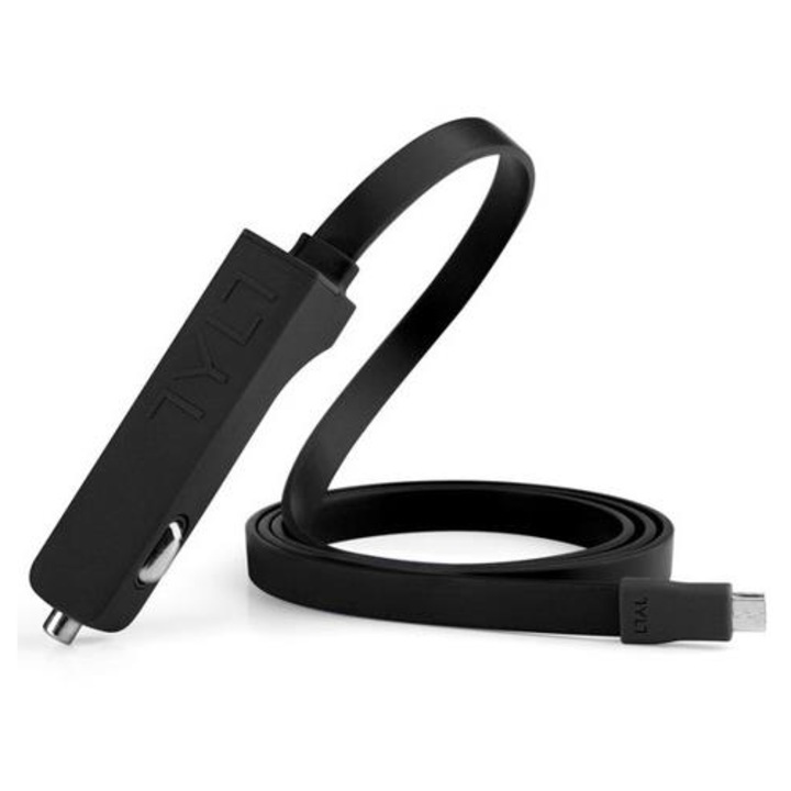 TYLT autós töltő microUSB, 4800 mAh, 2xUSB Fekete