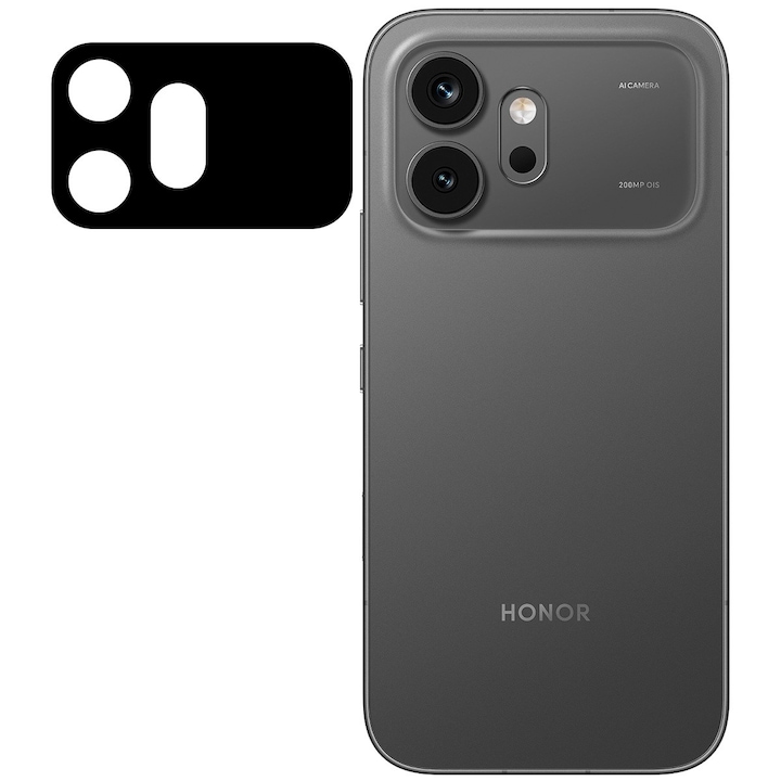 Set 2 folii sticla securizata camera foto Bizon Glass Lens compatibile cu Honor 600, Negru